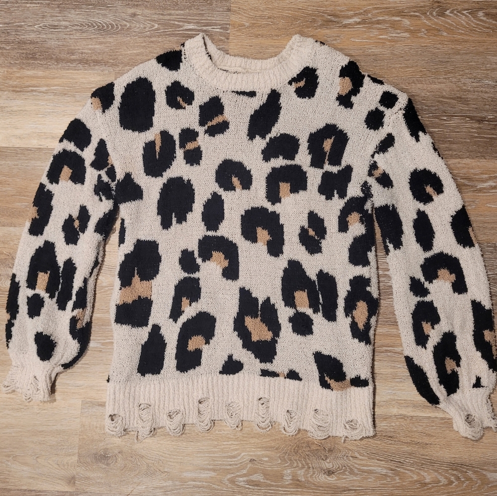 Leopard print sweater